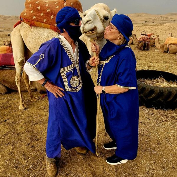 Agafay desert private sunset camel ride from Marrakech.