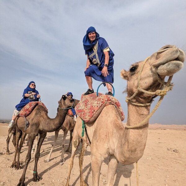 Agafay desert private sunset camel ride from Marrakech